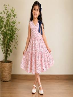 Pankhuri by Priyanka - White Pink Layer Dress