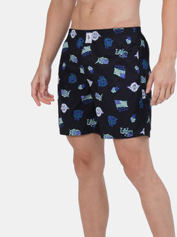 U.S. POLO ASSN. - Men Black Iyab Relaxed Fit Printed Cotton Boxers