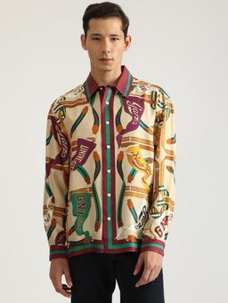 GANT - Men Multi-Color Printed Spread Collar Full Sleeves Shirt