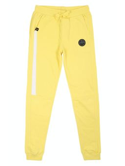 Allen Solly Junior - Boys Yellow Regular Fit Patterned Jogger Pants