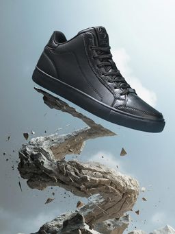Off Limits - Men Black Mid Top Sneakers