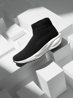 Off Limits - Men Black Mid Top Sneakers