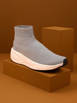 Off Limits - Men Grey Mid Top Sneakers