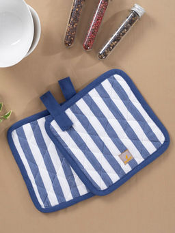 Maspar - Northlay Blue and White Woven Pot Holder (Set of 2)