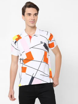 Pepe Jeans - Chicago Geometric Allover Printed Polo T-Shirt