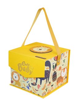 Little Surprise Box - Yellow King Lion Newborn Hamper Gift Box for Baby Boy Baby Girl (0-6 Months)
