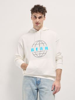 The Bear House - Men'S Cotton Graphic Printed Hooded Sweatshirt