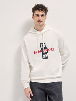 The Bear House - Men'S Cotton Graphic Printed Hooded Sweatshirt