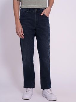 Selected - Men Solid Straight Fit Dark Blue Jeans