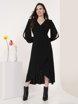 MISH - Black Wrap-Style Dress