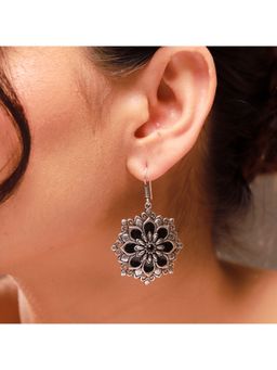 Voylla - Black Phulwari Vanaratna Oxidised Dangle Earrings