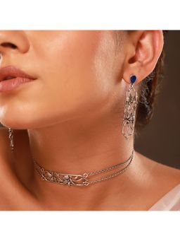 Voylla - Blue Phulwari Neelika Oxidised Jewellery Set
