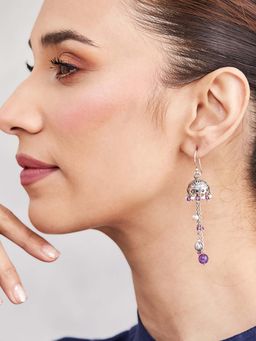 Fabindia - Purple Jhumka Earrings