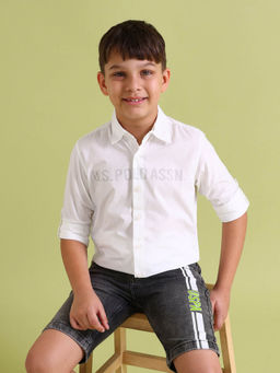U.S. POLO ASSN. - Boys Brand Print Cotton Shirt