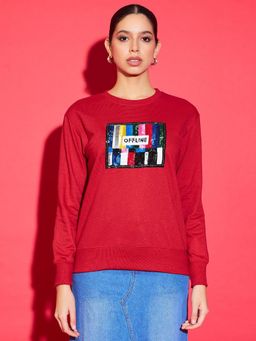 Uptownie - Red Sequinned Sweatshirt