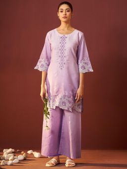 Autumnlane - Ira Lavender Embroidery Co-Ord Set