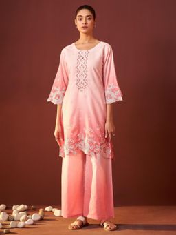 Autumnlane - Ira Salmon Embroidery Co-Ord Set