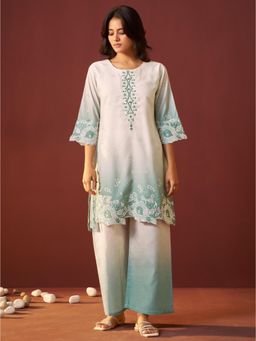 Autumnlane - Ira Spruce Embroidery Co-Ord Set - White