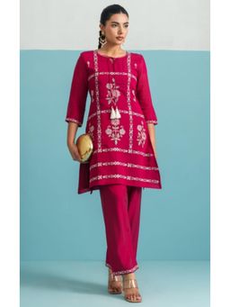 Autumnlane - Parikrama Flamingo Embroidery Co-Ord Set