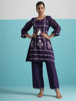 Autumnlane - Parikrama Orchid Embroidery Co-Ord Set