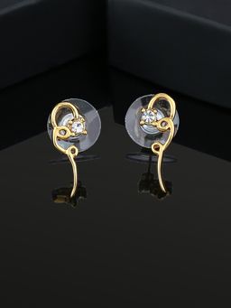 Estele - Fine Gold-Plated Stud Earrings with Crystal for Women
