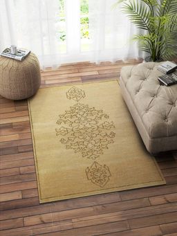 IMPERIAL KNOTS - Beige Traditional Hand Knotted Carpet (4 x 6 feet)