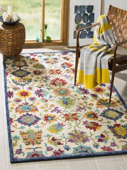 IMPERIAL KNOTS - Multi-Color Suzani Hand Tufted Carpet (5x8 feet)
