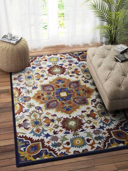 IMPERIAL KNOTS - Multi-Color Suzani Hand Tufted Carpet (4 x 6 feet)