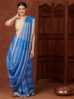 Fabindia - Linen Loom Woven Sari