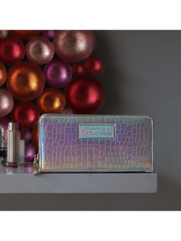 Visual Echoes - Women Textured Silver Wallets
