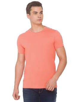 Spykar - Men Pink Slim Fit T-shirt