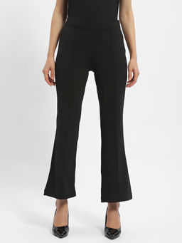 Madame - Solid Black Flared Trouser