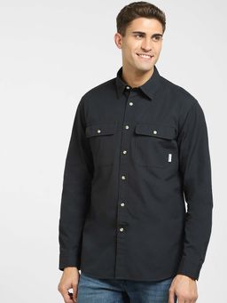Selected - Black Organic Cotton Overshirt