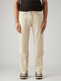 Levi's - Mens 555 Beige Relaxed Straight Fit Mid Rise Jeans