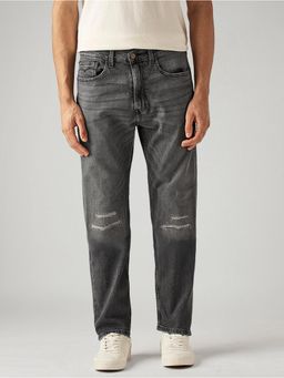 Levi's - Mens 505 Grey Straight Fit Mid Rise Jeans