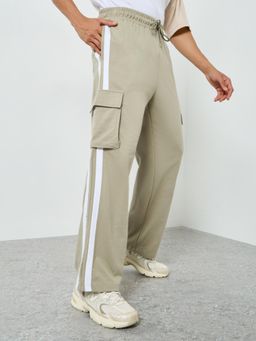 Styli - Mens Side Twill Tape Detail Oversize Fit Cargo Pocket Trouser