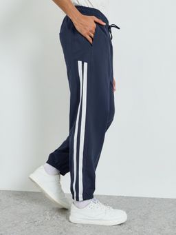 Styli - Mens Side Contrast Panel Relaxed Fit Terry Joggers