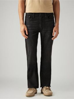 Levi's - Mens 527 Charcoal-Grey Bootcut Fit Mid Rise Jeans