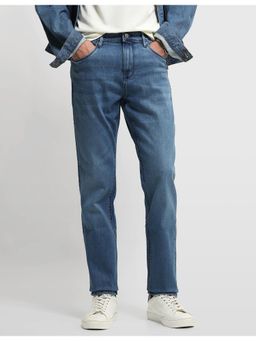 Arrow Newyork - Mens Blue Soho Slim Tapered Fit Whiskered Candiani Jeans