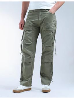 Flying Machine - Cobain Loose Fit Solid Cargo Pant