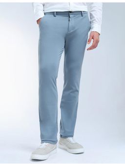 Flying Machine - Mens Blue F-Jango Straight Fit Solid Chinos