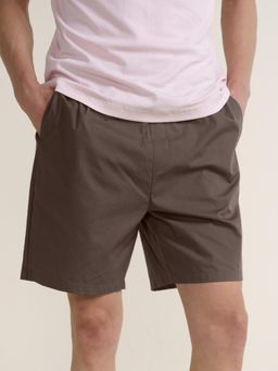 DaMENSCH - Mens Brown Pure Cotton Ultra Light Lounge Shorts
