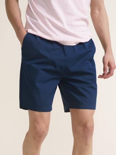 Mens Navy Blue Pure Cotton Ultra Light Lounge Shorts