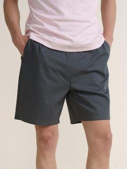 DaMENSCH - Mens Grey Pure Cotton Ultra Light Lounge Shorts