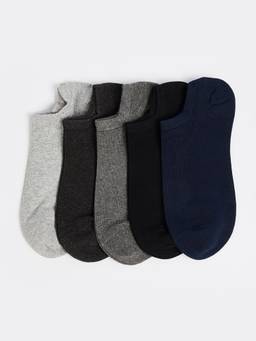 max - Men Solid Ankle Length Socks (Pack of 5)