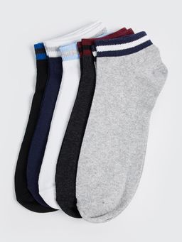 max - Men Stripes Ankle-length Socks (Pack of 5)