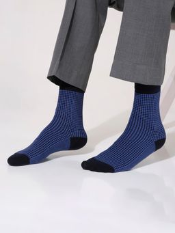 Mint & Oak - Houndstooth Men's Crew Socks Blue