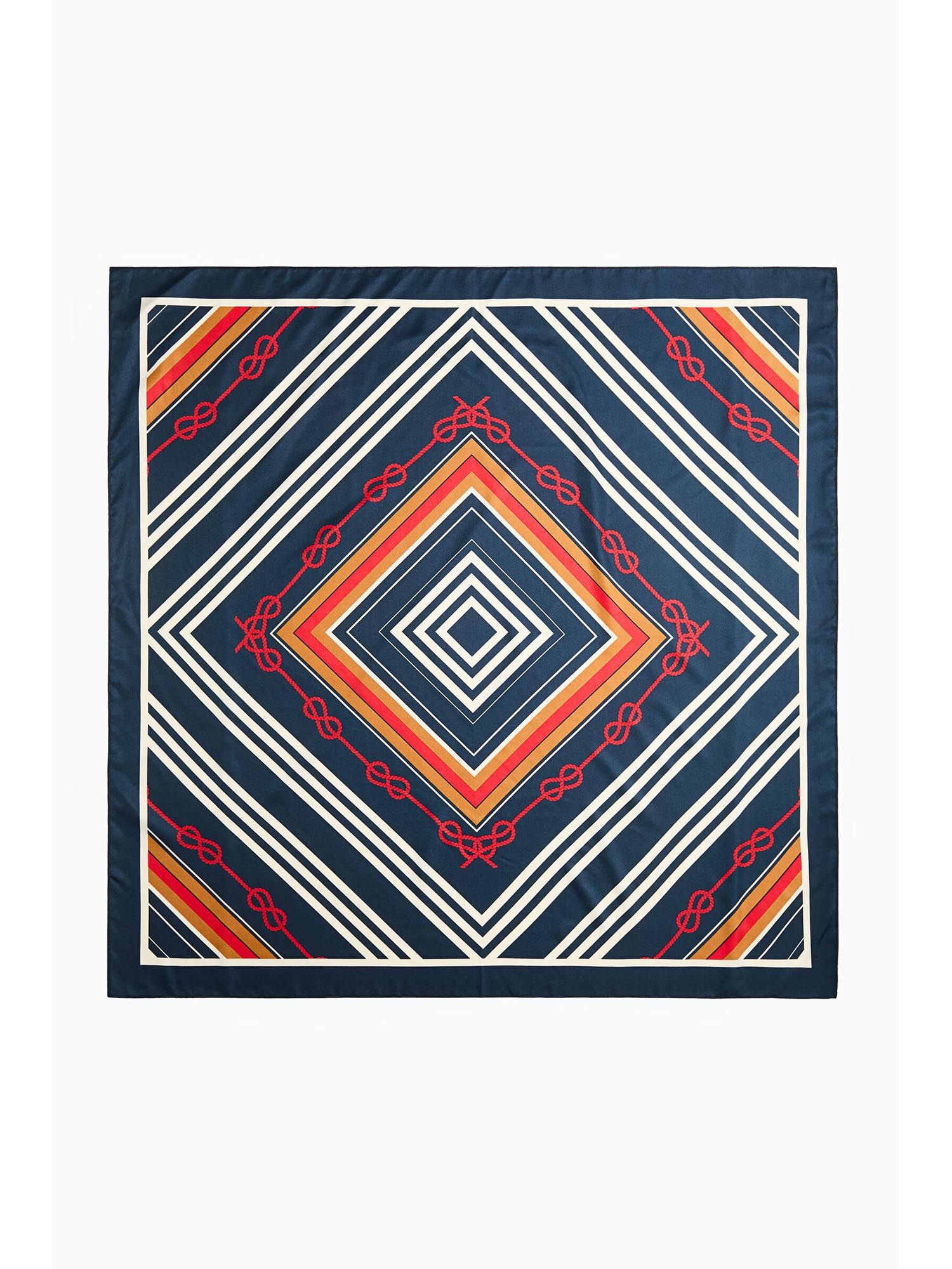 h&m Women Blue Patterned Scarf-picture-19