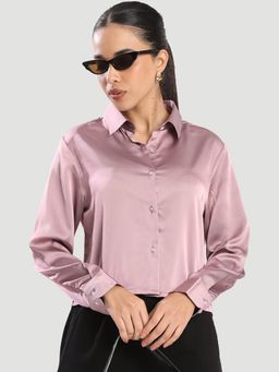 Bene Kleed - women slim fit satin party Shirt