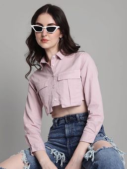 Bene Kleed - Women Full sleeve crop shirt with Big Pockets
